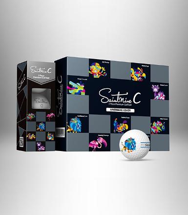 รหัสสินค้า 8809221912763  SAINTNINE C WHITE BALL  ลูกกอล์ฟสีขาว : เปลือกนอกทำจากยูรีเทน  ● เส้นเล็งแ