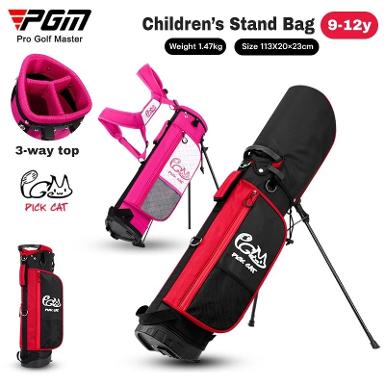รหัสสินค้า QB052  ไม้กอล์ฟพรีเมี่ยม!!! ราคาถูกที่สุดในประเทศไทย!!!  PGM ICK CAT Kids Golf Stand Bag